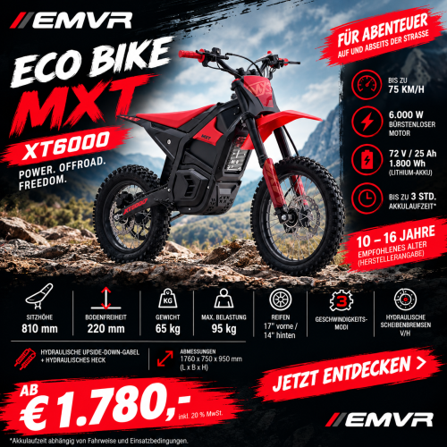 Preview: E-Cross Bike MXT 6000W 72V 17/14"